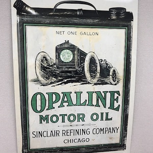 Opaline Chicago Motor OIL Metal Sign Vintage style GARAGE GAS STATION MAN CAVE Opaline Chicago Motor OIL Metal Sign Vintage style GARAGE GAS STATION MAN CAVE