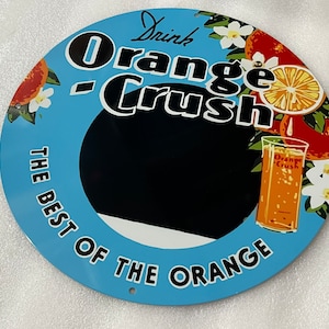Orange crush soda pop heavy Steel vintage Style metal sign