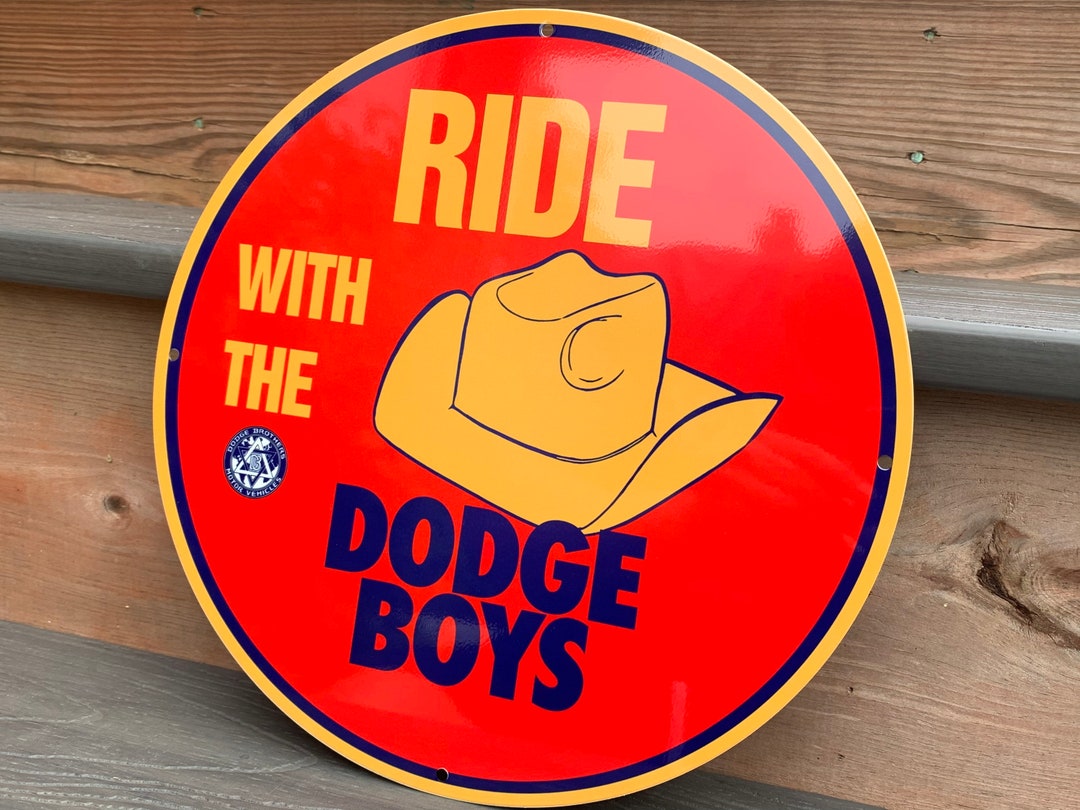 Ride With the Dodgeboys Heavy Steel Vintage Style Metal Sign - Etsy