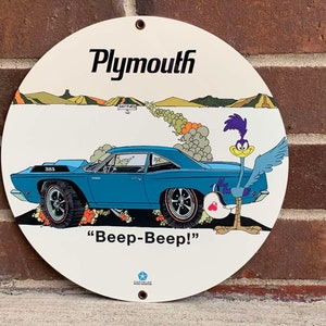 Plymouth Beep Beep vintage style sign