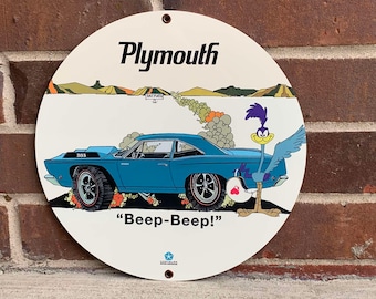 Plymouth Beep Beep vintage style sign