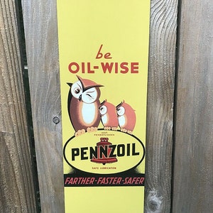 Pennzoil Oil Rare Garage Vintage Style Sign