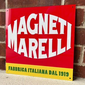 Italiaanse auto-onderdelen vintage stijl aluminium teken hi gloss