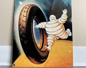 Michelin Man Bike Metal Bar Sign Vintage Style Retro Tin Sign Plaque ...