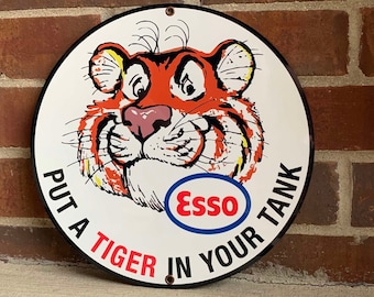 ARTY RETRO ESSO PUT A TIGER IN YOUR TANK TONY TIN SIGN GARAGE MANCAVE SHED DEN