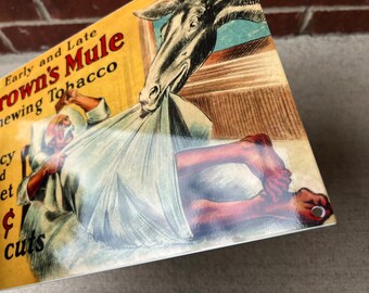 brown mule tobacco Browns Mule Chewing Tobacco Chew Heavy Steel Vintage Style Metal Sign