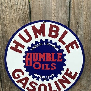 Humble Texas Oil Vintage Sign