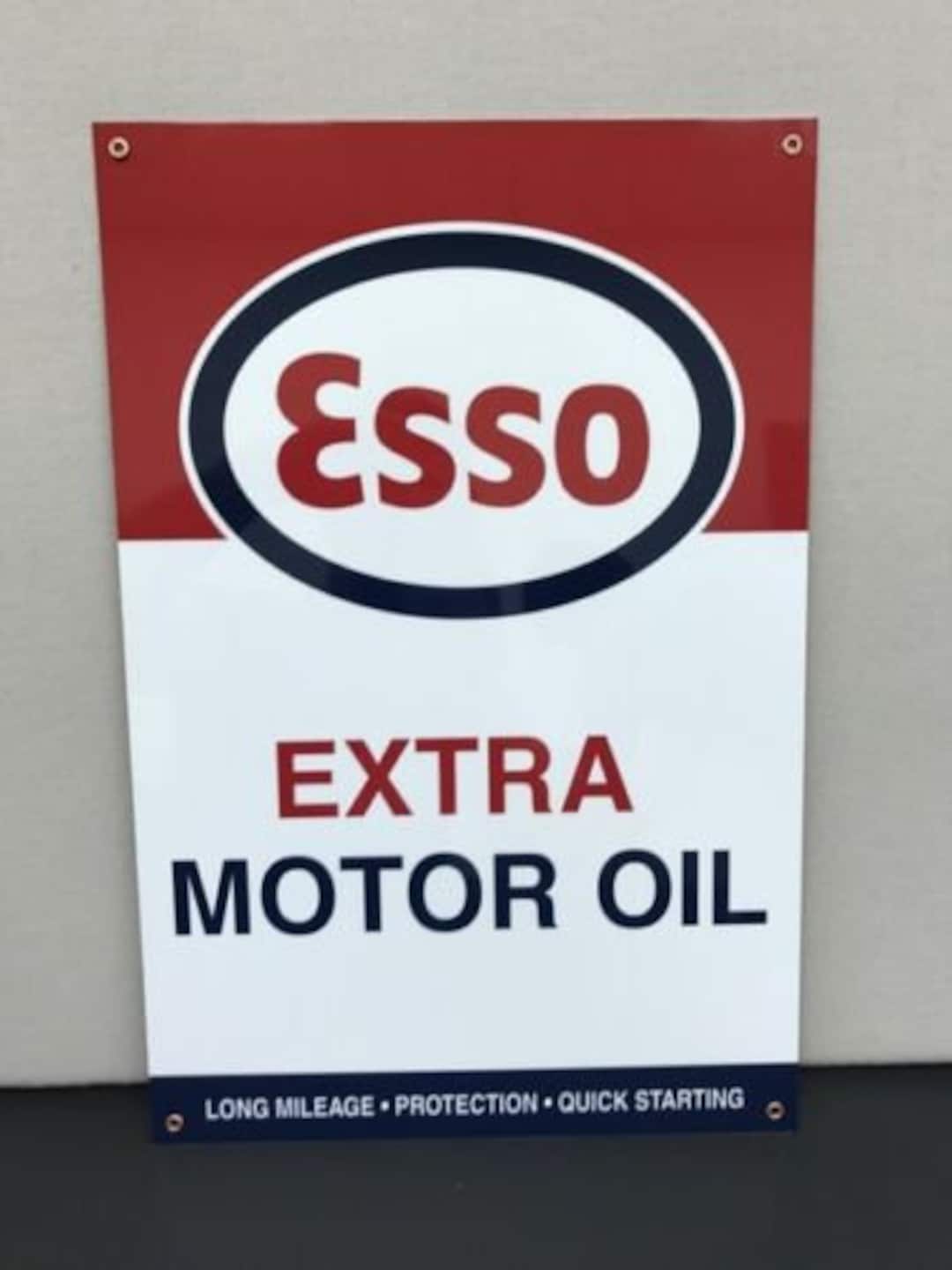 Esso Extra Motor Oil Vintage Style Sign - Etsy