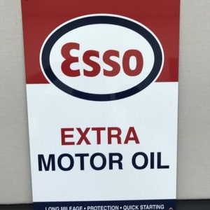 Esso Extra Motor Oil Vintage Style Sign
