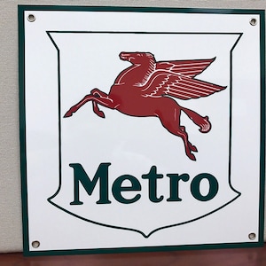 Mobil Metro Reproduction Sign
