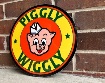 Piggly wiggly heavy Steel vintage style Metal sign