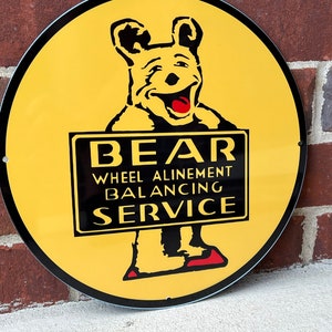 Bear alignment heavy Steel vintage Style metal sign