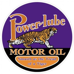 Powerlube Motor Oil Sign vintage stijl reclamebord