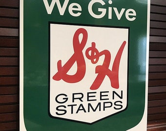 S&H Green Stamps Vintage Style Sign