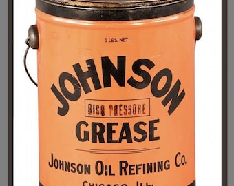 Johnson Fett Vintage kann Zeichen