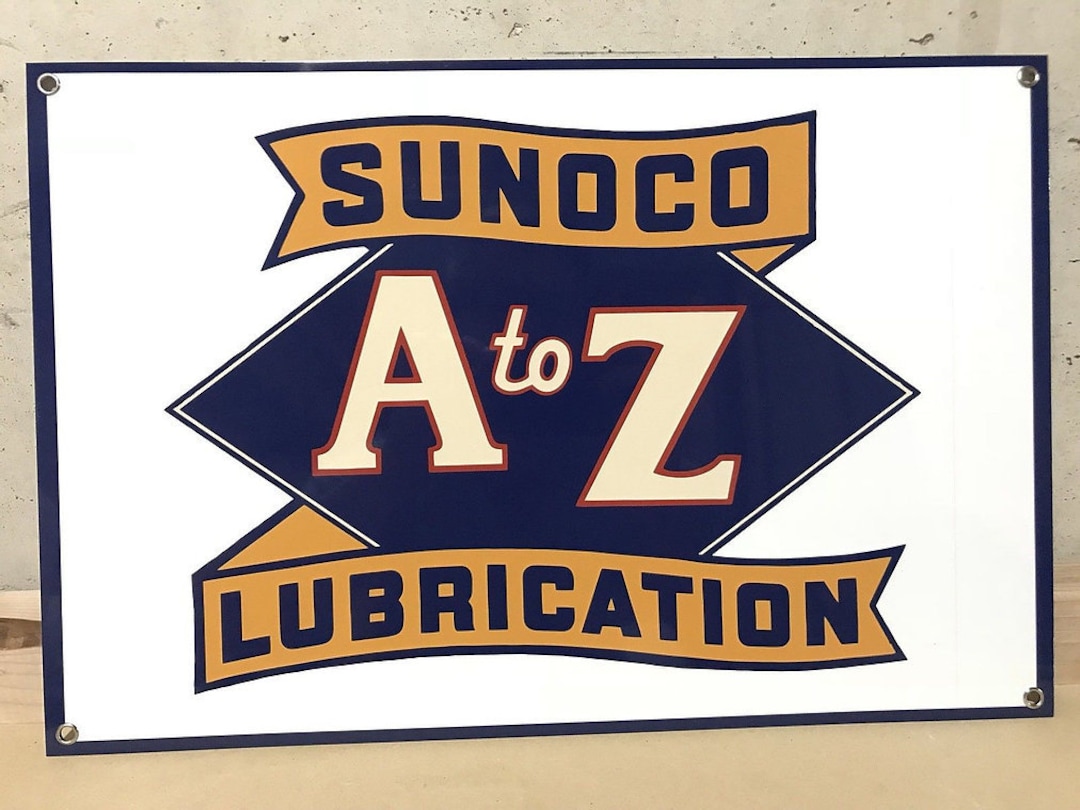 Sunoco AからZまでの潤滑サイン - Etsy 日本