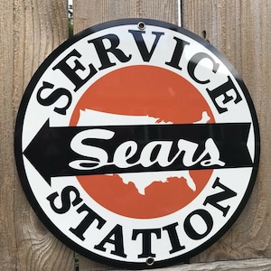 Sears Service Station vintage style sign