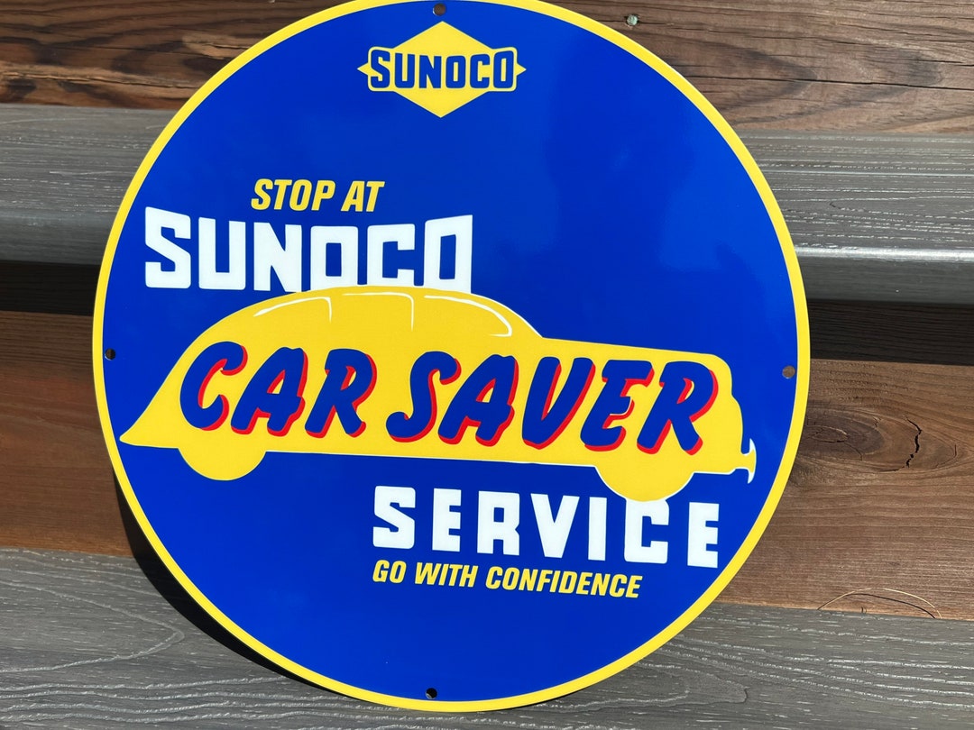 Sunoco Gasoline Heavy Steel Vintage Style Metal Sign - Etsy