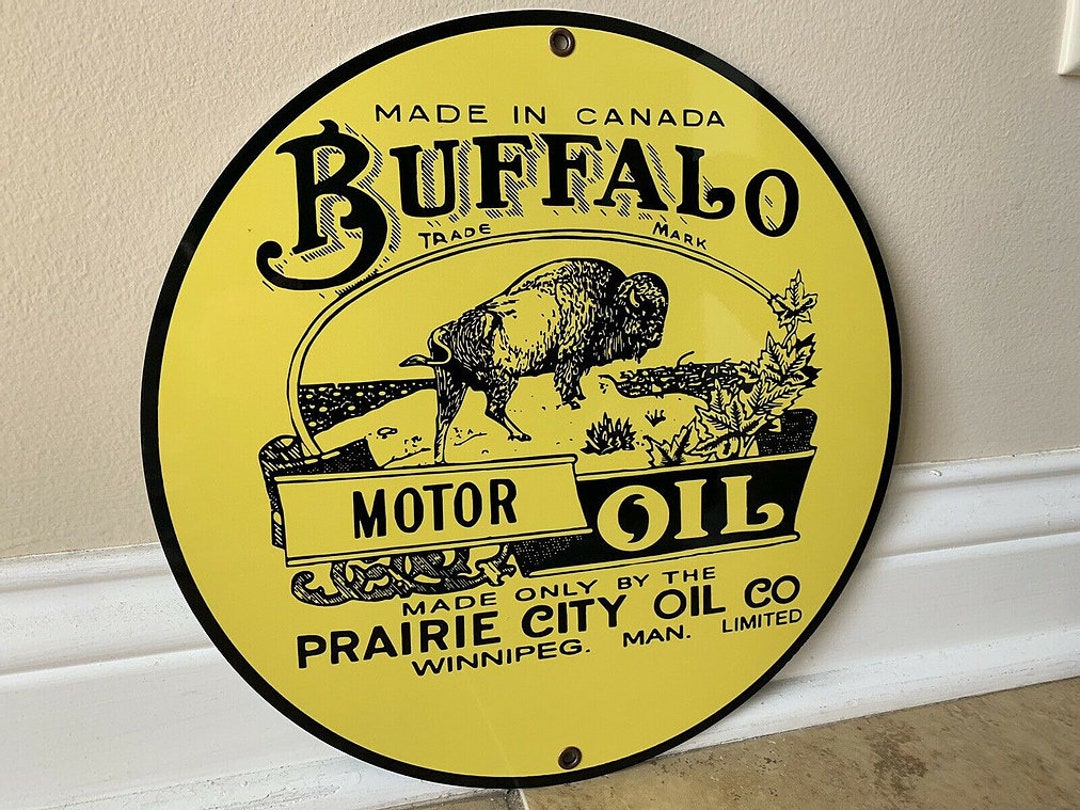 Buffalo Motor Oil Vintage Style Sign - Etsy, image size:1080x810