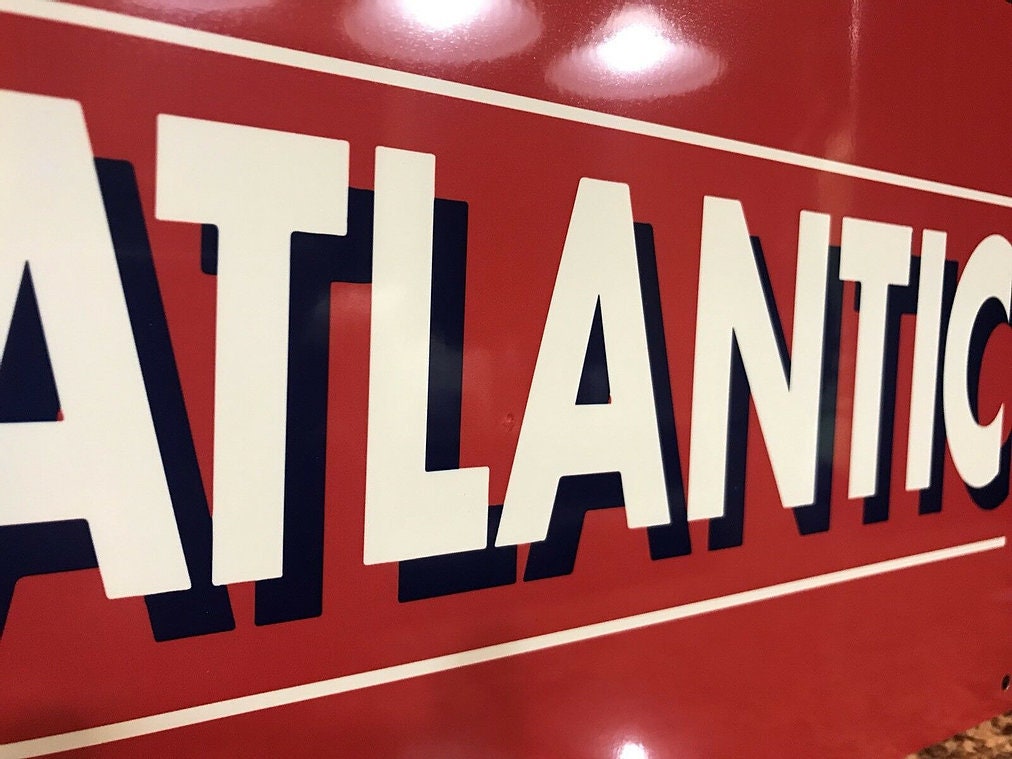 Atlantic Gasoline Vintage Sign - Etsy