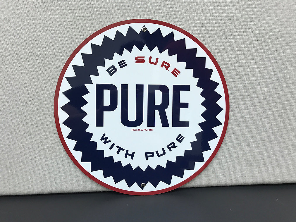 Pure Gasoline Reproduction Sign Etsy