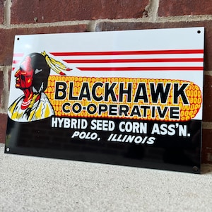 Black Indian corn seed hybrids heavy Steel vintage Style metal sign