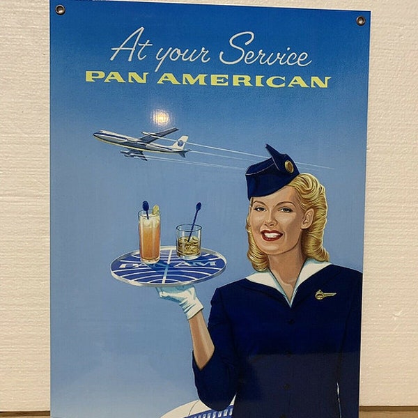 Signe de modèle vintage de Pan Am