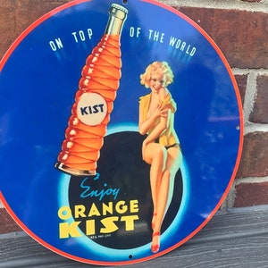 Orange kist soda pop heavy Steel vintage Style metal sign