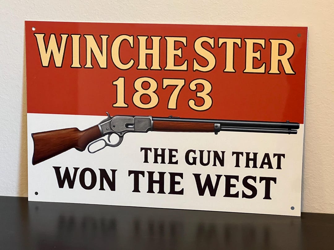 Clinton Rifles Antique Sign Winchester 1873 Rifle Hunting Ammunition Vintage Style Aluminum Sign - Etsy