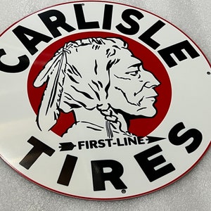 Carlisle banden zwaar Staal vintage Stijl metalen bord