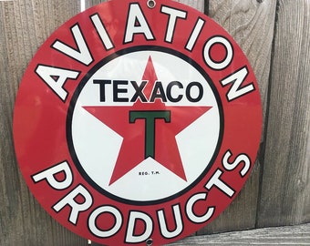 Texaco Aviation Sign 14 inch