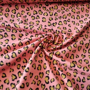 Leopard, Herz, pink, Jersey, Baumwolle Elastan, Stoff, uk, öko-tex, unisex Bild 3