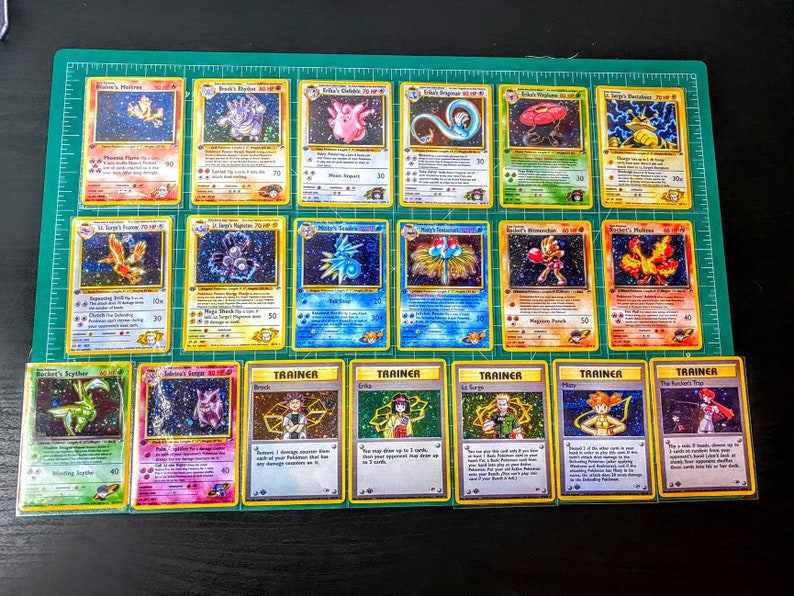 COMPLETE 1st Edition Card Pokemon Gym Heroes Card Set 1-19 PROXY