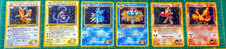 COMPLETE 1st Edition Card Pokemon Gym Heroes Card Set 1-19 PROXY