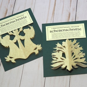 Scherenschnitte Ornaments, German Paper Cutting, Scherenschnitte Christmas, 3-Dimensional Paper Ornaments, German Folk Art, image 1