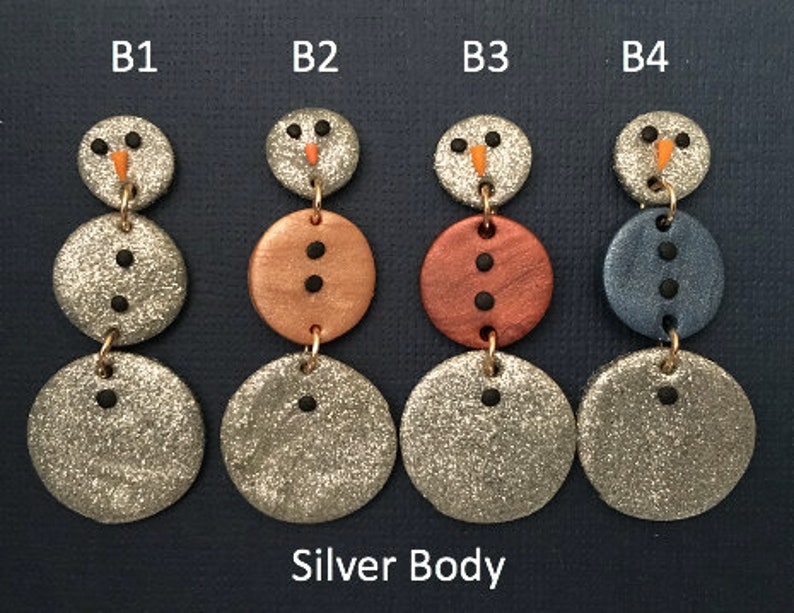 Winter Snowman Earrings