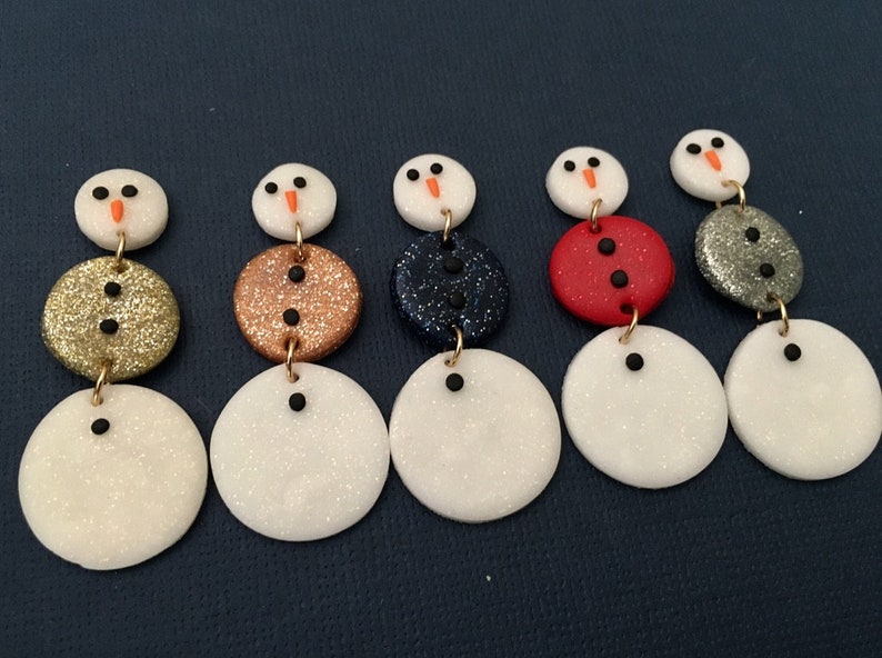 Winter Snowman Earrings