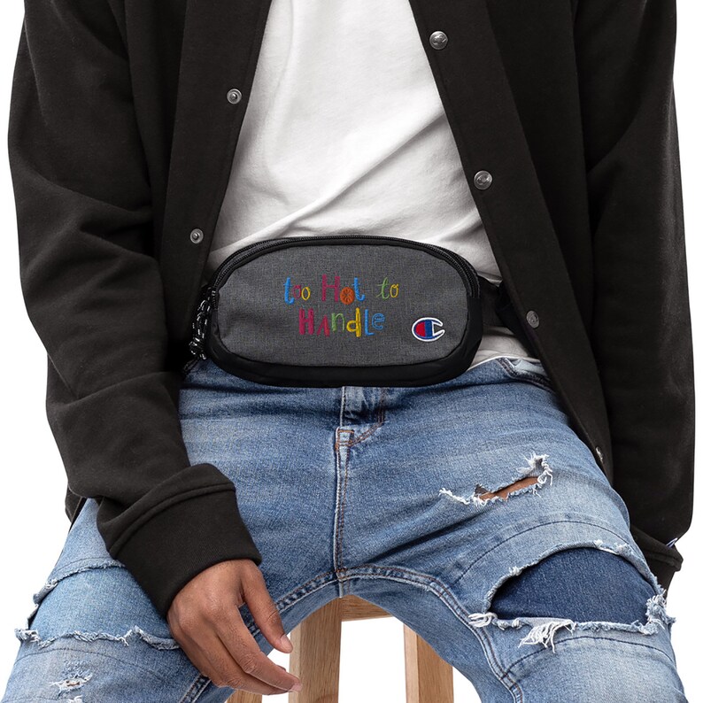 Embroidered Crossbody Purse Funny Saying Trendy Bag Gifts for Sportive Girls Too Hot To Handle Champion Crossbody Fanny Pack Bag For Her