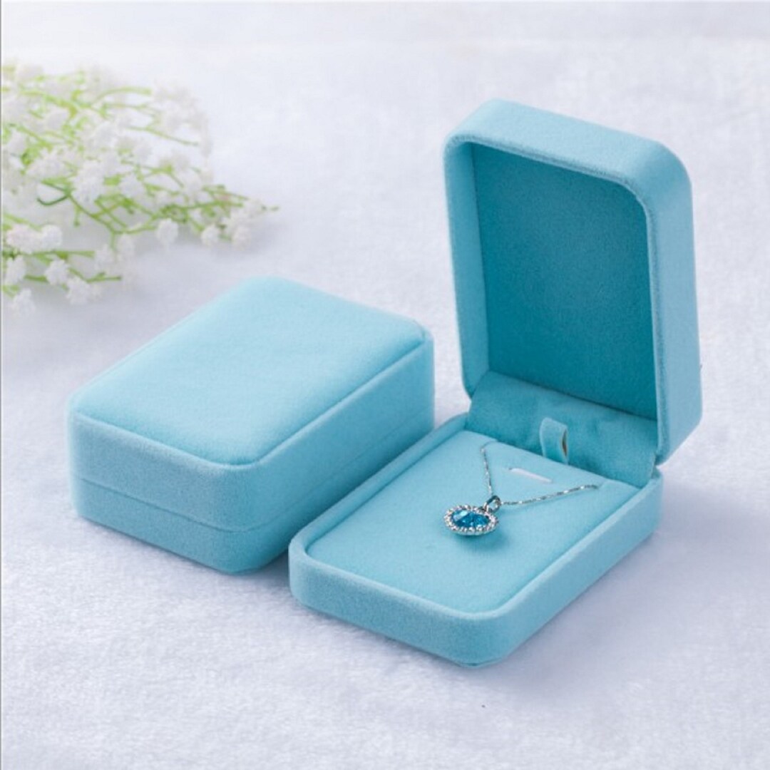 Velvet Necklace Box Velvet Gift Box for Necklace Pendant Etsy