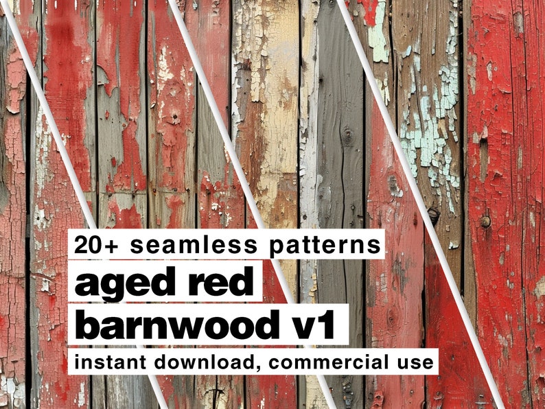 Red Aged Barnwood Background Seamless Pattern Rustic Weathered Wood ...