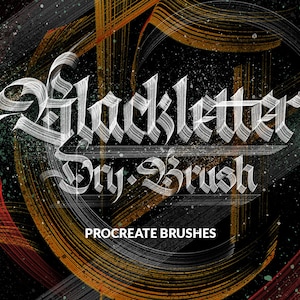 Pinceles Procreate de pincel seco Blackletter