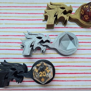 Dragon D20 Holder. Great for Dungeons and Dragons, DND, Pathfinder, RPG Games