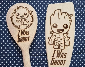 Groot (Guardians of the Galaxy) wooden Spatula and Spoon