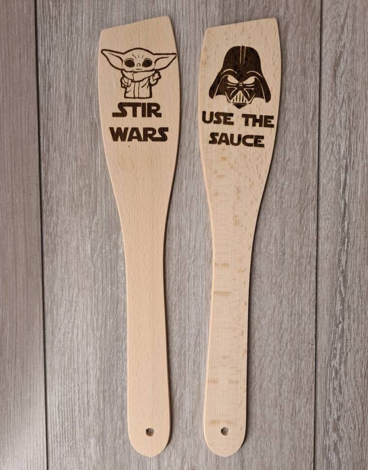 Star Wars inspired collection. Coaster set of 4 & wooden spoon. #sta