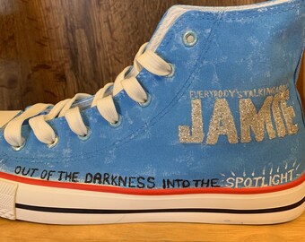 Hand painted musical themed shoes