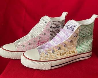 Taylor Swift Eras Tour hand painted shoes