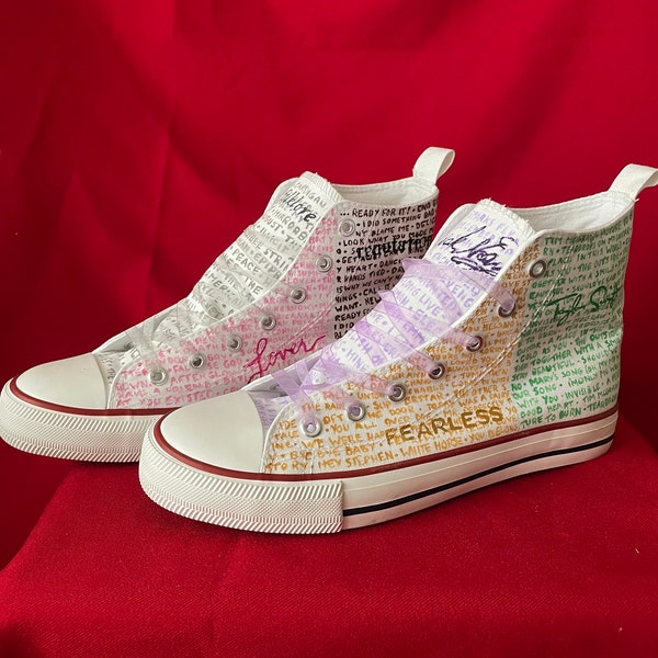 Taylor Swift Eras Tour hand painted shoes