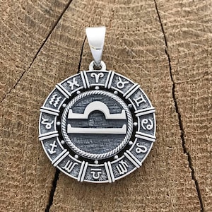 Srebrny wisiorek znak zodiaku Waga
