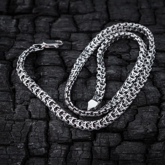 Silver chain necklace etsy sale