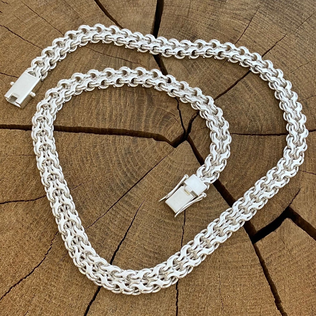 Silver Men's Chain Double Stream Silver Men's Chain Oxidized